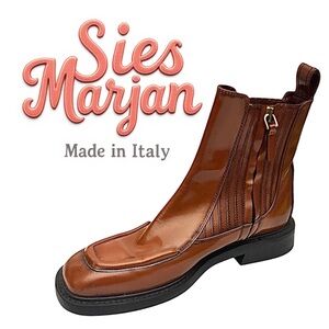 Sies Marjan Men’s Mismatched Chukka Boots Rust Leather Pull-On EU39/EU37 Rare